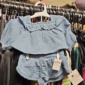 Nwt Blue Kids Shorts Set